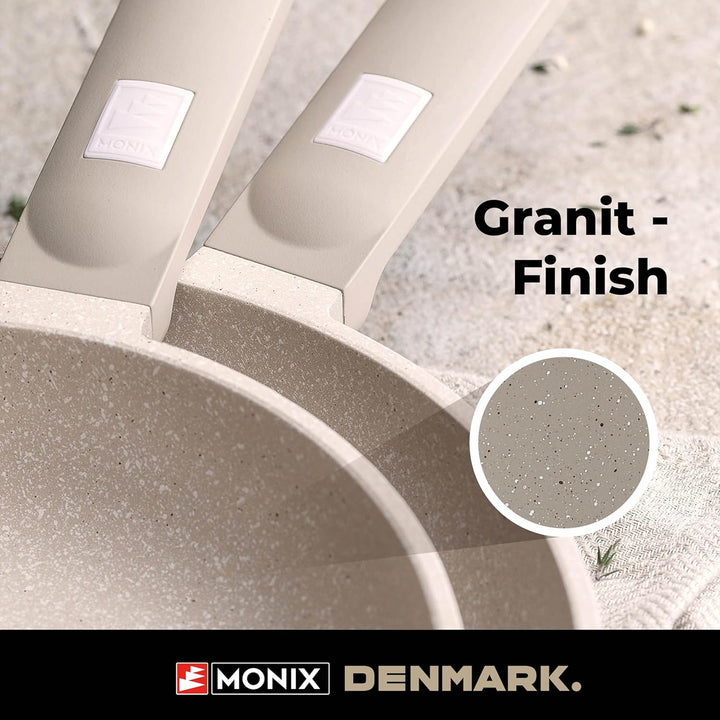 MONIX Denmark | Kochgeschirr-Set, 10-teilig, Aluminiumguss mit Antihaftbeschichtung, geeignet für al