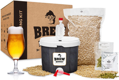 Brew Monkey® Bierbrauset Helles | Basic Set 5 Liter Bier | 6,4% Vol. | Bier Brauen Set | Männergesch