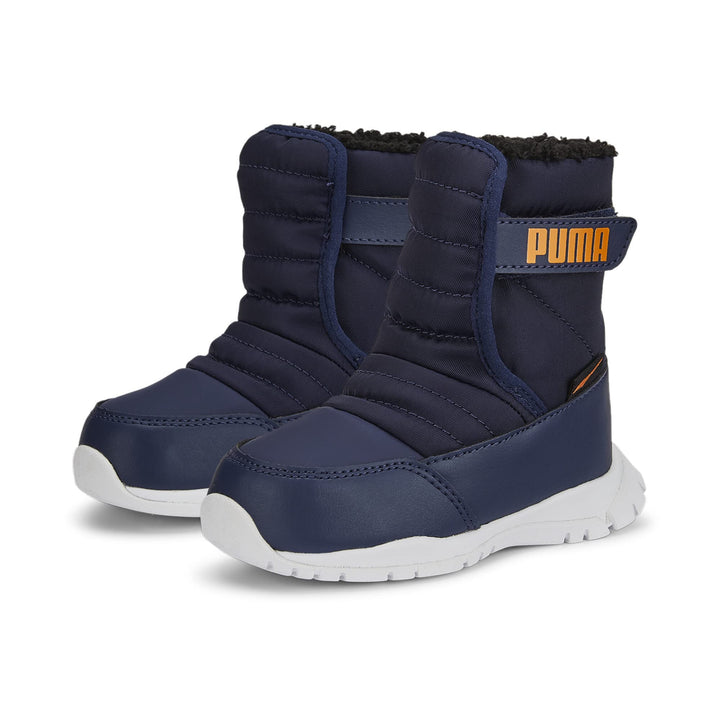 Puma Unisex Baby Puma Nieve Boot WTR Ac InfSneaker 20 EU Peacoat Vibrant Orange Blue, 20 EU Peacoat