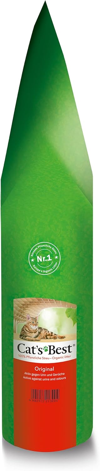 Cat's Best Original Katzenstreu, 100 % pflanzliche Katzen Klumpstreu mit maximaler Saugkraft – bekäm