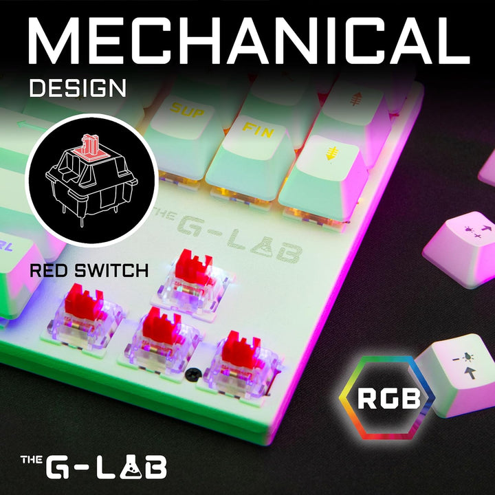 The G-Lab Combo Mercury – Set mit mechanischer Gaming-Tastatur und Maus, programmierbar, mechanisch,