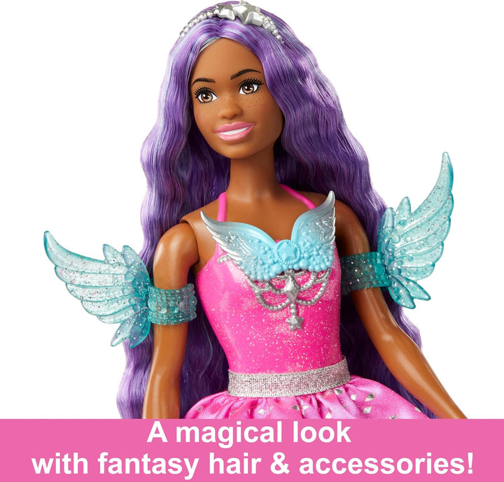 Barbie Ein Verborgener Zauber - Brooklyn Roberts mit märchenhaftem Kleid, Zubehör und Zwei entzücken
