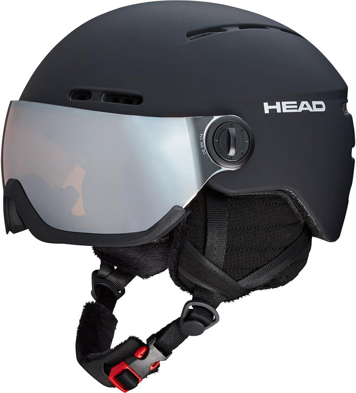 HEAD KNIGHT Visier Skihelm für Erwachsene, Unisex, Black XS-S Schwarz, XS-S Schwarz
