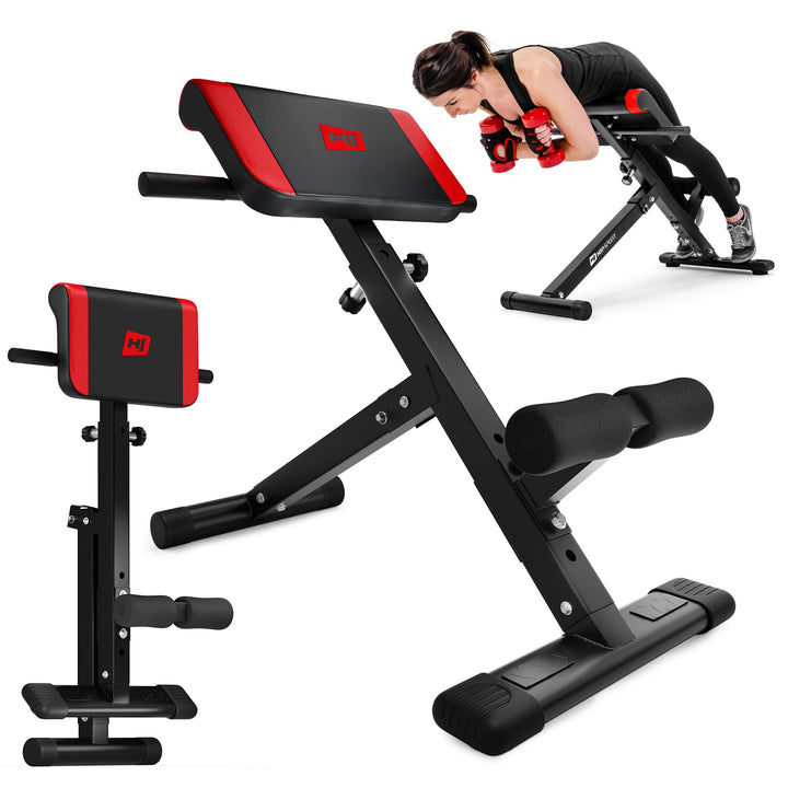 Hop-Sport Rückentrainer Hyperextension 45° Bauchtrainer HS-1016 klappbares Fitnessgerät für