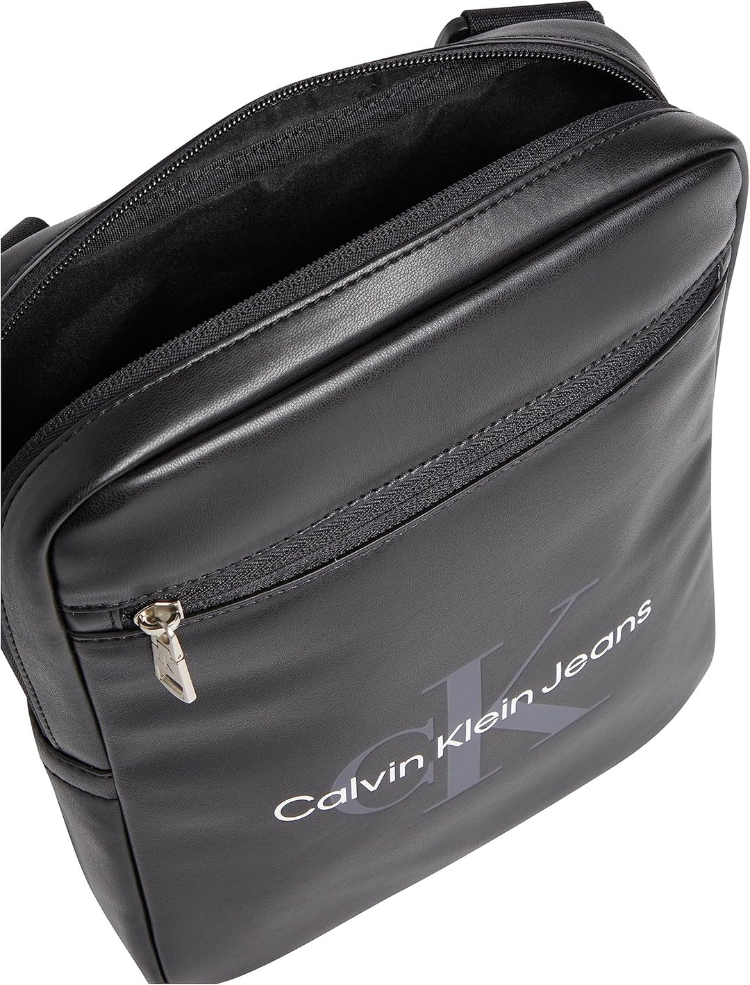 Calvin Klein Jeans Herren Umhängetasche Monogram Soft Reporter Klein, Schwarz (Black), Onesize