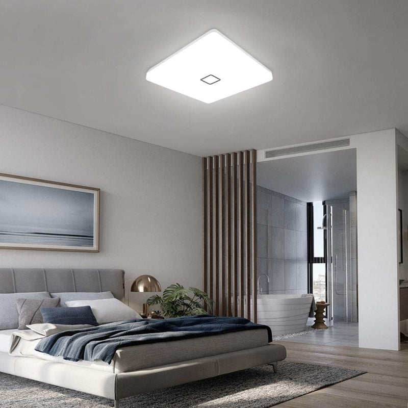 Öuesen Deckenleuchte LED 24W Wasserdichte Lampe Decke Moderne quadratische 2050lm Kühles Weiss 5000K