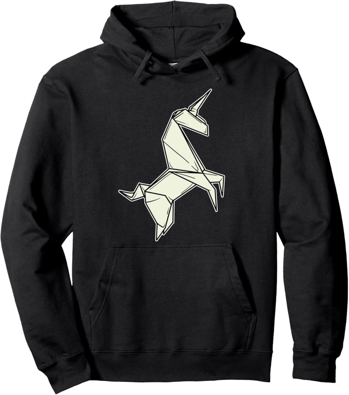 Lustiges Origami Papier Einhorn Falten Kirigami Faltkunst Pullover Hoodie