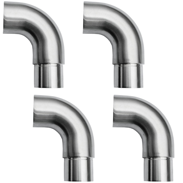 4 x Edelstahl Geländergriff, Haltegriff, Endstück, Handlaufendstück für 42,4 mm Handlaufrohr 4 Handl