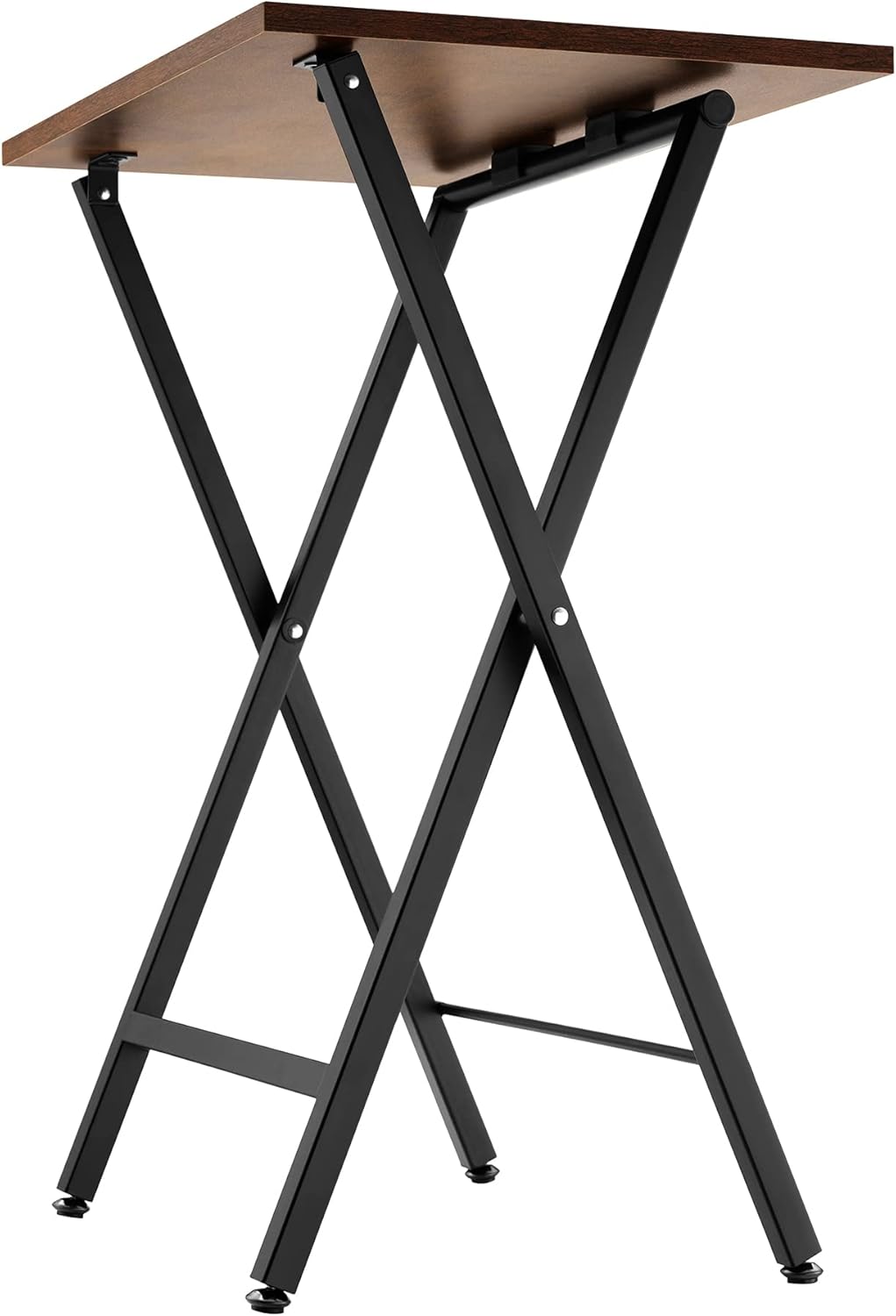 tectake 2er Set Beistelltisch klappbar, Holz Tablett Tisch im Industrie-Design, 48x36x66,5 cm, TV Tr