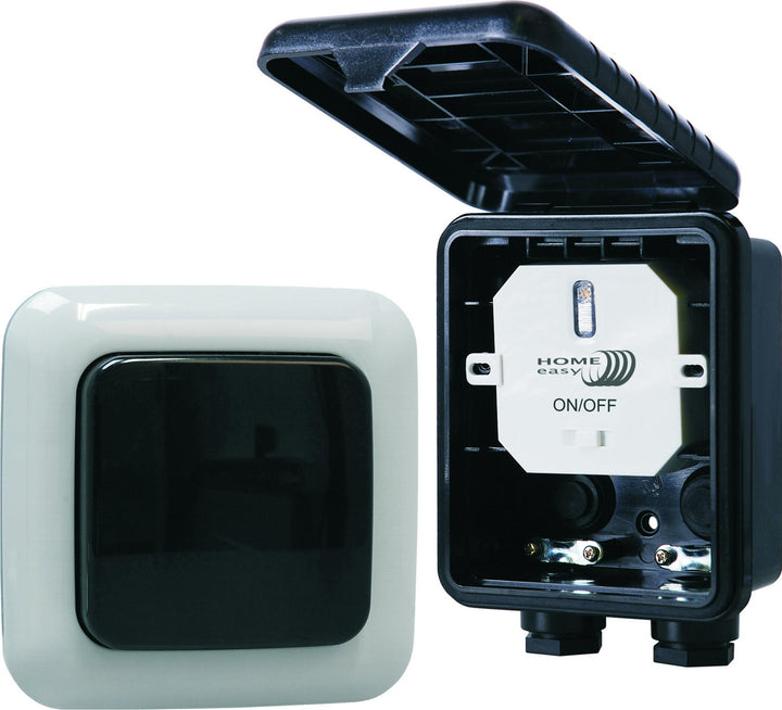 Home Easy Funk- Aussenwandschalter HE834S mit integriertem Ein- und Aus- schalter
