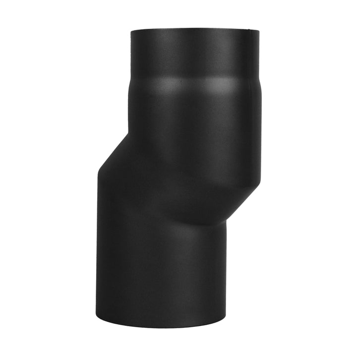 LANZZAS Ofenrohr Versatzbogen 40 mm, im Durchmesser, DN Ø 150 mm, Farbe: schwarz-metallic - weitere
