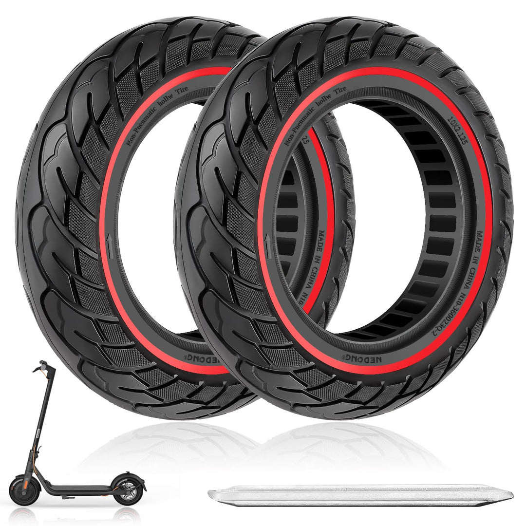 Amitor 10 x 2,125 Ersatzreifen Solid Reifen, 10 zoll Reifen e Scooter für Segway Ninebot F Series (F