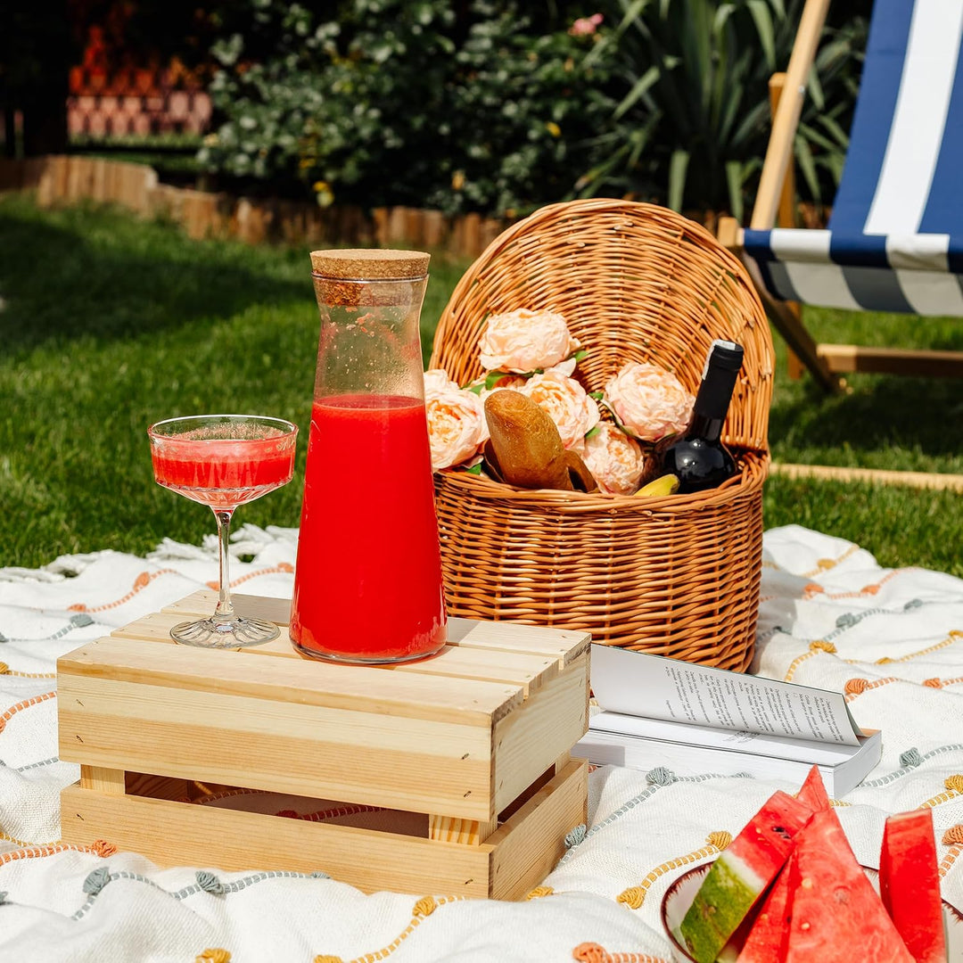 Creative Deco 3 x Kleine Holzkiste Natur | Weinkisten Set Obstkiste Holz | 30 x 20 x 15 cm | Geschli