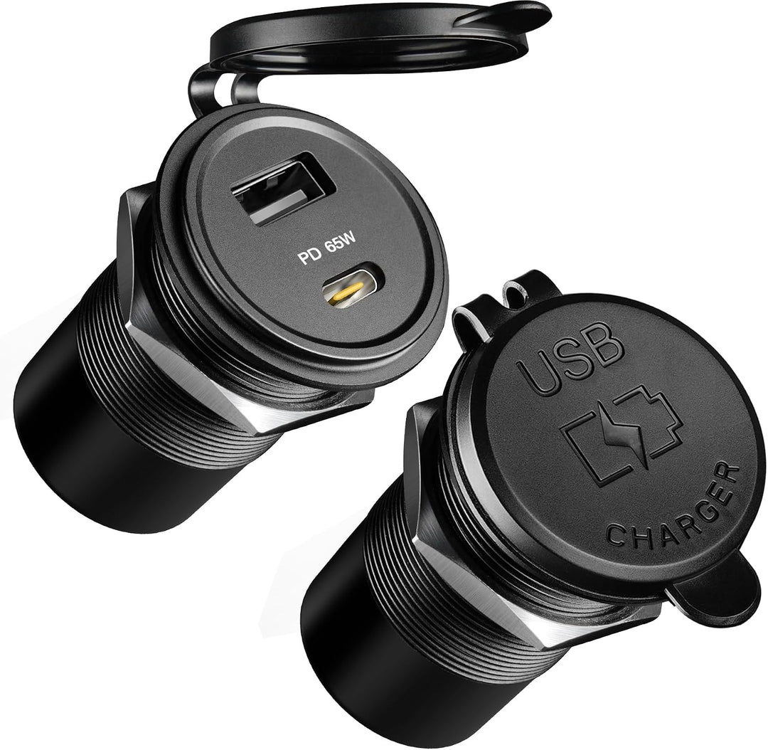acegoo 12V USB C Steckdose 65W PD &amp; 18W QC, Wohnmobil Auto USB Dose Buchse 12 Volt KFZ Wasserdicht L