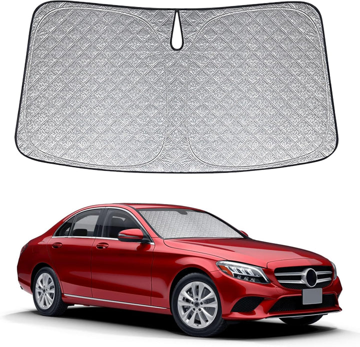 Sonnenschutz Auto Frontscheibe Kompatibel mit Mercedes-Benz C-Class W205/W206 2015-2024, Windschutzs