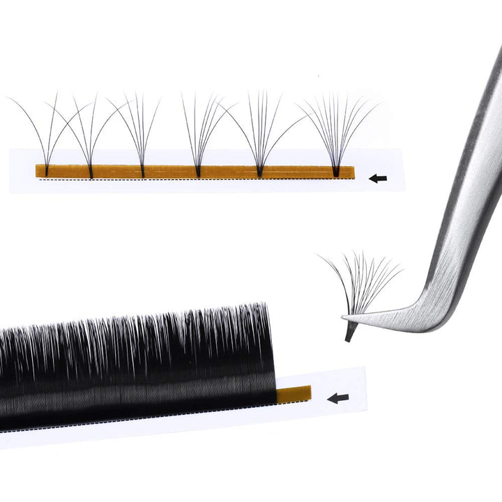 3x Selbstfächernde Volumen Wimpern 0,07 C curl 12mm 13mm 14mm Easy Fan Lashes 2D 3D 6D 10D Wimpernve