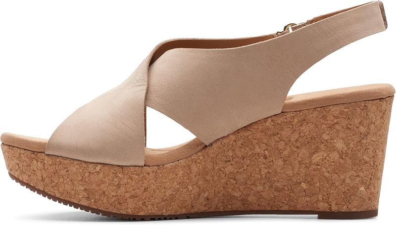 Clarks Damen Annadel Eirwyn Keilabsatz-Sandale 35 EU Sand, 35 EU Sand