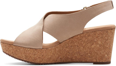 Clarks Damen Annadel Eirwyn Keilabsatz-Sandale 39 EU Sand, 39 EU Sand