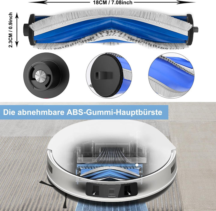 Zubehörset für ECOVACS DEEBOT T30 Omni/ T30 PRO Omni, JKOISL 1*Rollbürste 6*Staubbeutel 4*Mopp Wisch