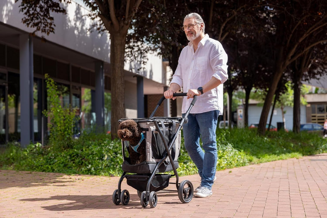 Carlett - Cube P Ruby | 3 in 1 Transporttasche für Tiere | Roulette Transporttasche | Security Frein