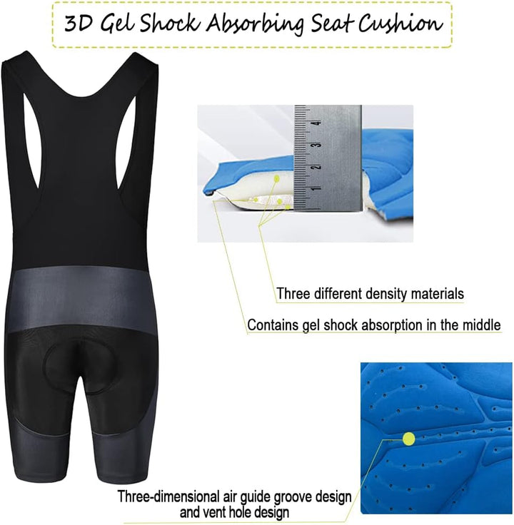 HOMTOL Radtrikot Set Herren Langarm Kurzarm Fahrradbekleidung Fahrradtrikot Triathlon Anzug Herren F