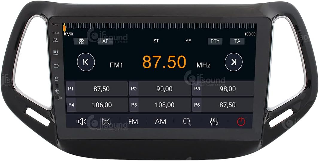 Personalisiertes Autoradio für Jeep Compass Android GPS Bluetooth WiFi USB DAB+ Touchscreen 10" 8cor