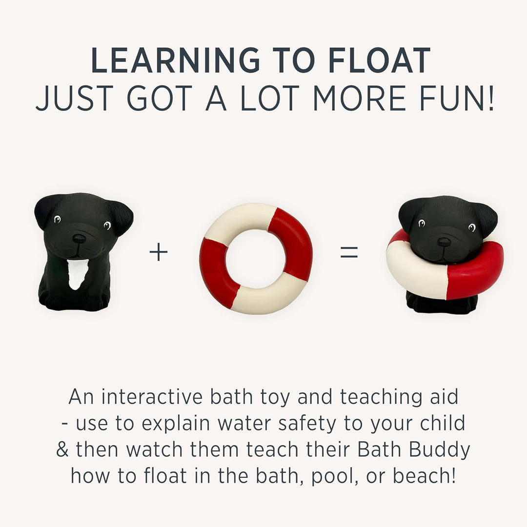 HEVEA Bath Buddy Welpe - Interaktives Badespielzeug für Kinder, Hygienisch & Sicher, 100% Naturkauts