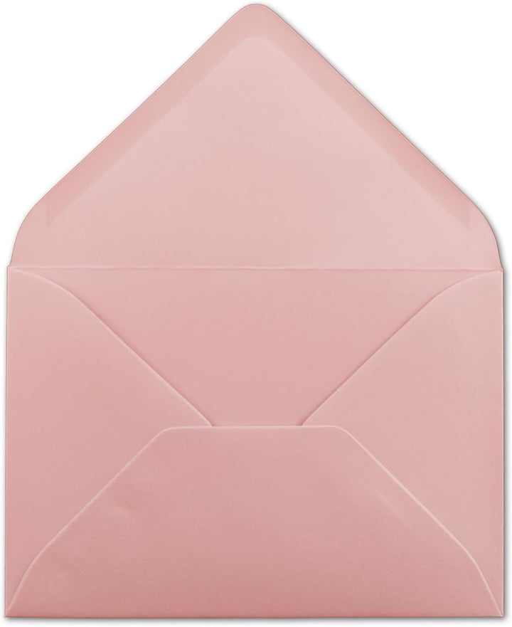 Briefumschläge in Alt-Rosa- 500 Stück - DIN C5 Kuverts 22,0 x 15,4 cm - Nassklebung ohne Fenster - W