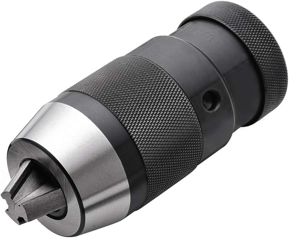 Senrise Schnellspannbohrfutter, selbstspannend, für CNC-Drehmaschinen/-Fräsen, Bohrmaschine, Schwarz