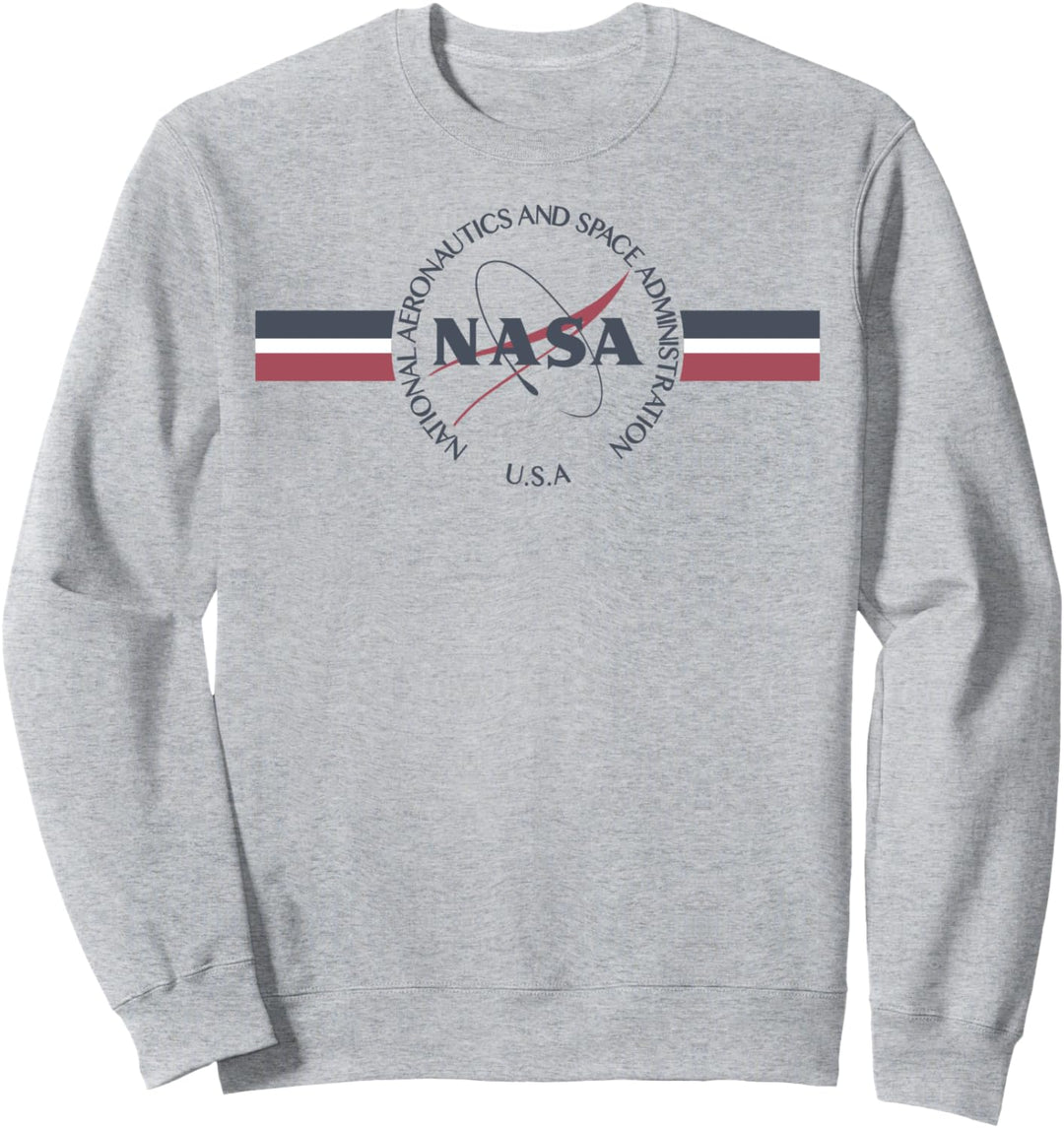 NASA Red White And Blue Banner Logo Sweatshirt
