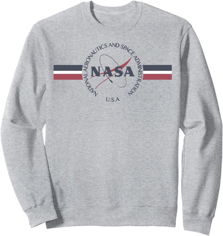 NASA Red White And Blue Banner Logo Sweatshirt