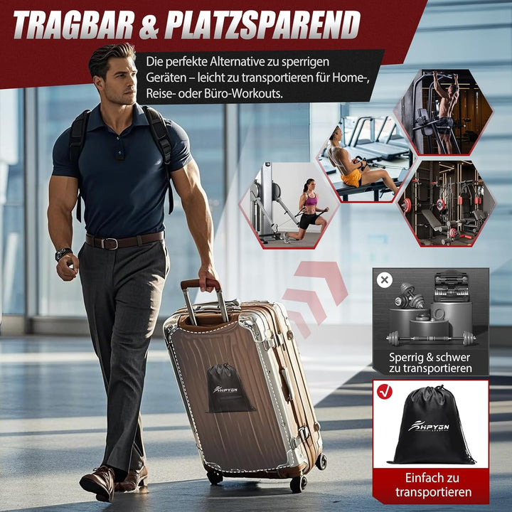 Fitnessbänder Set, 150lbs 200lbs 250lbs Resistance Bands 5 Verschiedene Stärken, Widerstandsbänder S