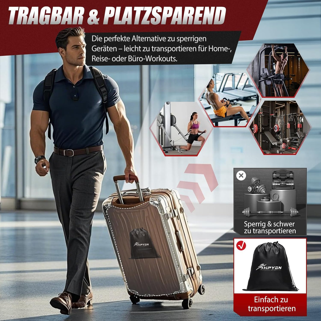 Fitnessbänder Set, 150lbs 200lbs 250lbs Resistance Bands 5 Verschiedene Stärken, Widerstandsbänder S