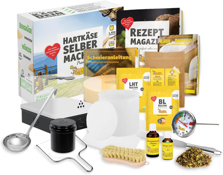Käse selber Machen - Hartkäse (Bergkäse) selber Machen Set; Traditionelle Käseherstellung