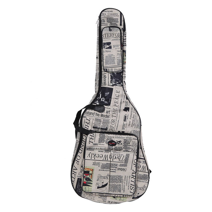 Btuty Gitarrentasche, 104 cm, 600D wasserdichtes Oxford-Gewebe, Zeitungsstil, doppelt genähte, gepol