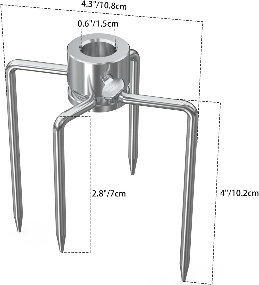 onlyfire Fleischklammer für Drehspiess, Fleischnadeln für Grillspiess und Rotisserie, für 12 MM Hexa