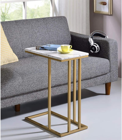 IDIMEX Beistelltisch Carlota, Wohnzimmertisch Couchtisch rechteckig im Retro Stil, Metallgestell in