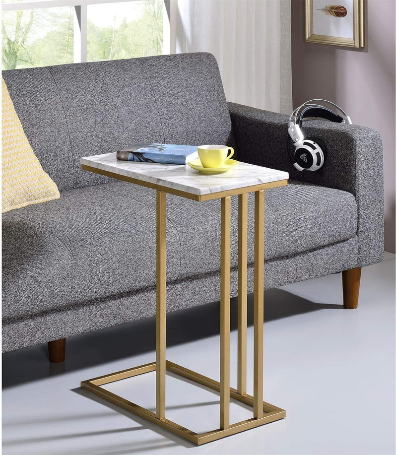 IDIMEX Beistelltisch Carlota, Wohnzimmertisch Couchtisch rechteckig im Retro Stil, Metallgestell in