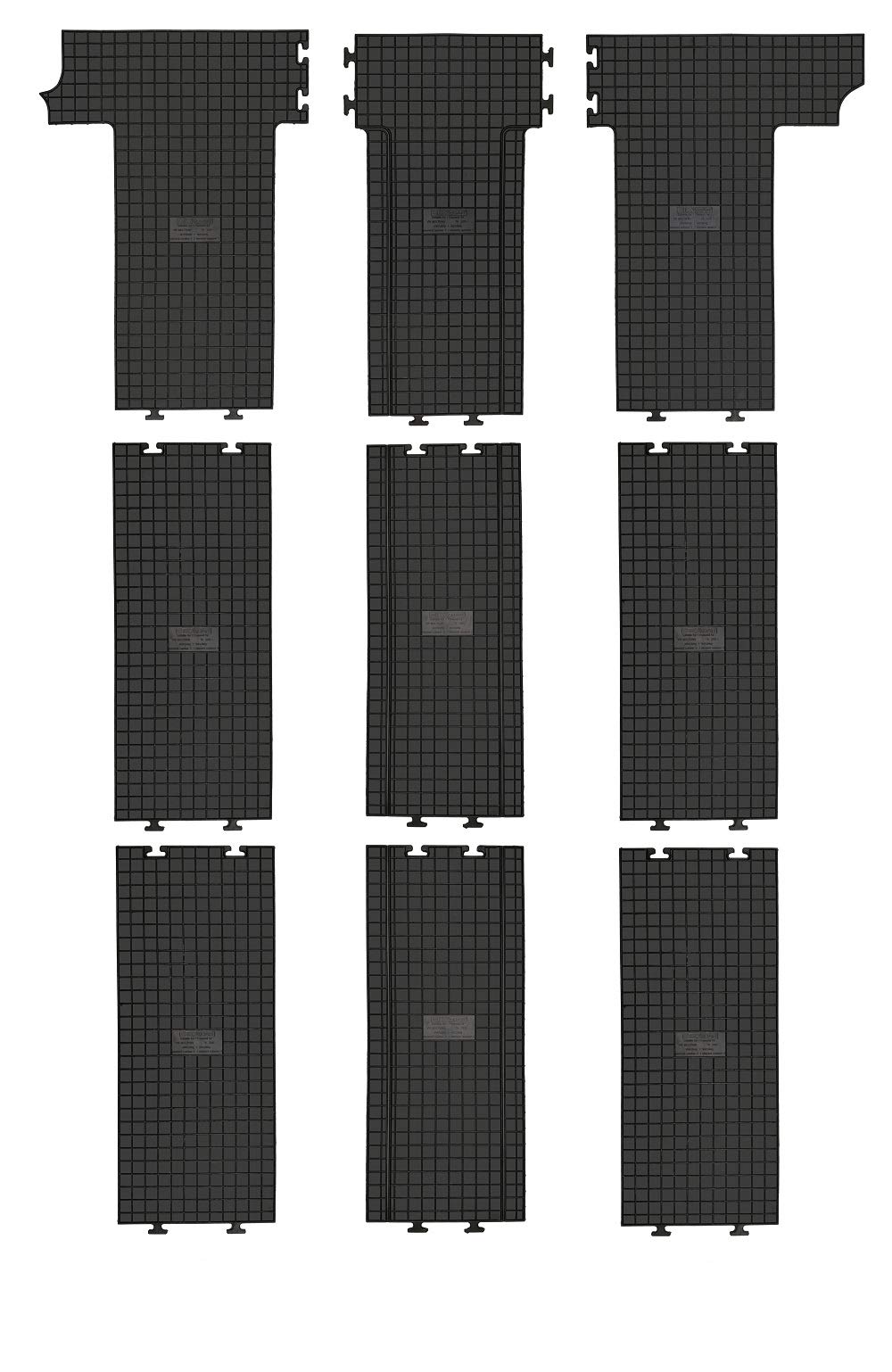 Gummi Fussmatten passend für VW T5/T6 Multivan 2./3. Sitzreihe ab 2003/ab 2015 AZUGA AZ10092580 Gumm