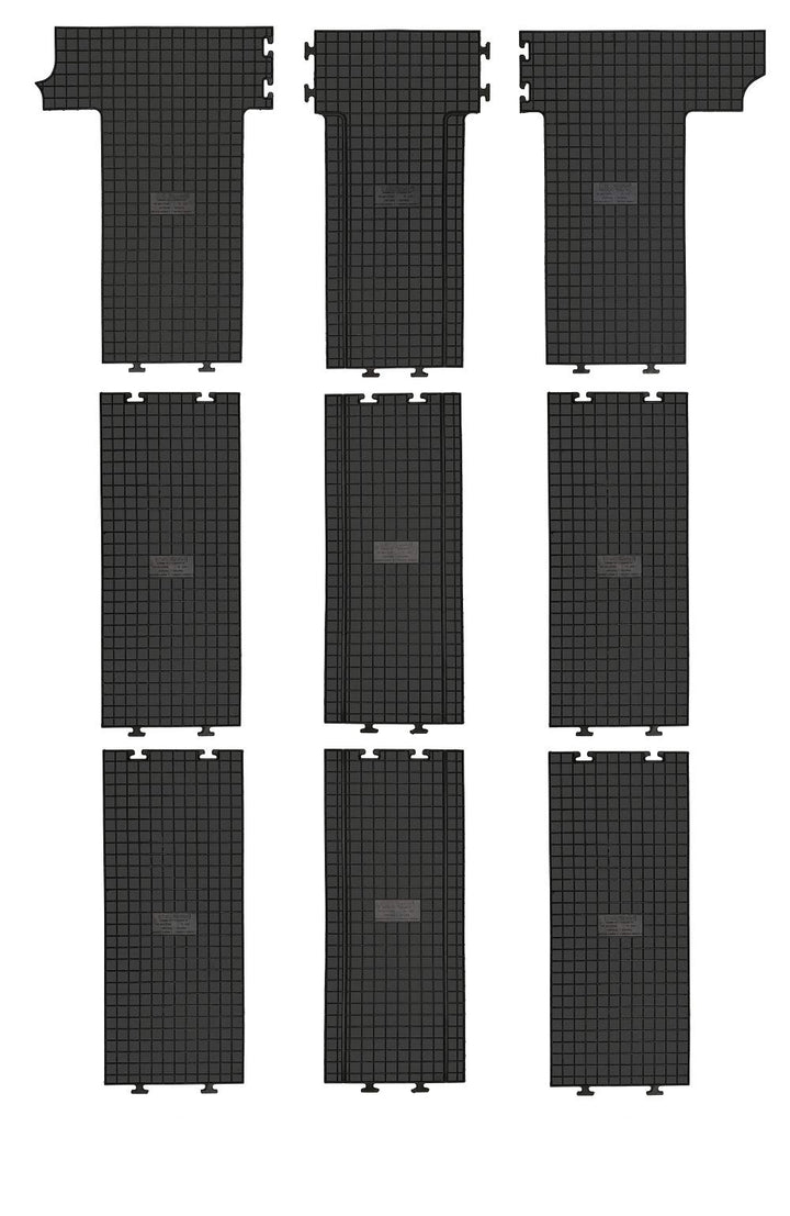 Gummi Fussmatten passend für VW T5/T6 Multivan 2./3. Sitzreihe ab 2003/ab 2015 AZUGA AZ10092580 Gumm