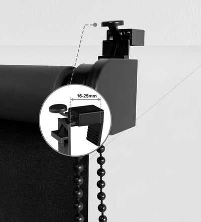 OBdeco Verdunkelungsrollo Thermorollo 90x210cm Schwarz ohne Bohren mit gleichfarbige Beschichtung Oe