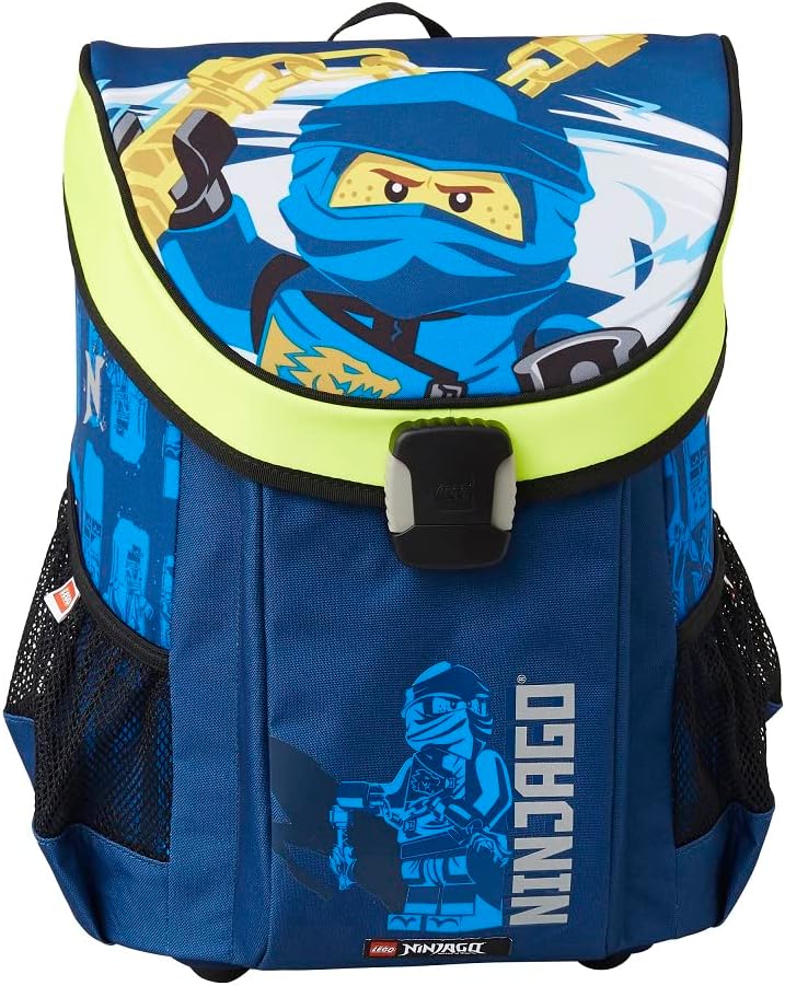 Familando - Schulranzen Set 7-teilig mit Sporttasche - Ninjago Blau - Ergonomisch, stabil & mit gepo