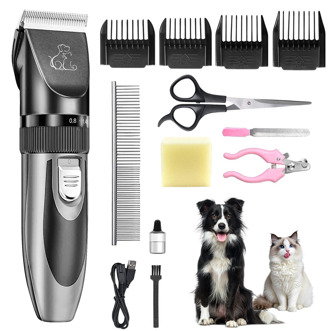 Hundeschermaschine, Leise Schermaschine Hund Katze, IPX7 Wasserdichtes Schermaschine Hund Katze, 2 S