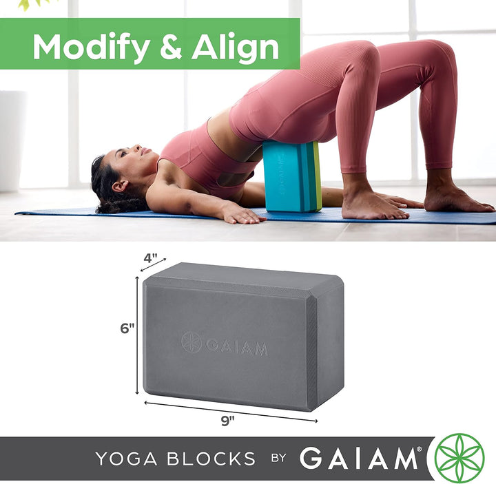 Gaiam Yogablocke Yoga Block Blauer Schattenpunkt, Blauer Schattenpunkt