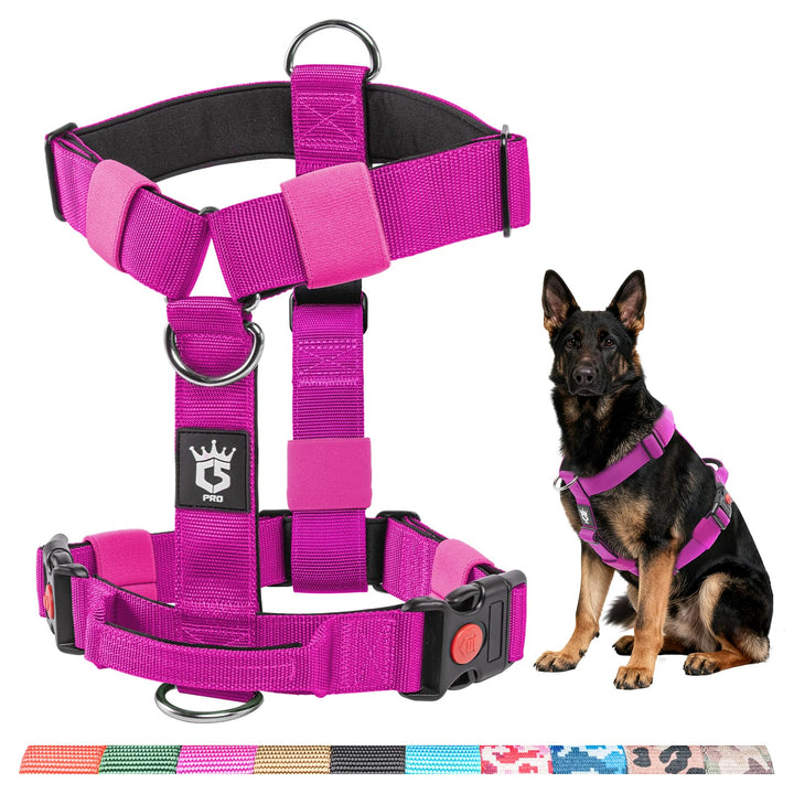 TSPRO Taktische Hundegeschirre mit Griff, 3,8 cm Breit, Militärqualität, Dick Gepolstert und Robust,