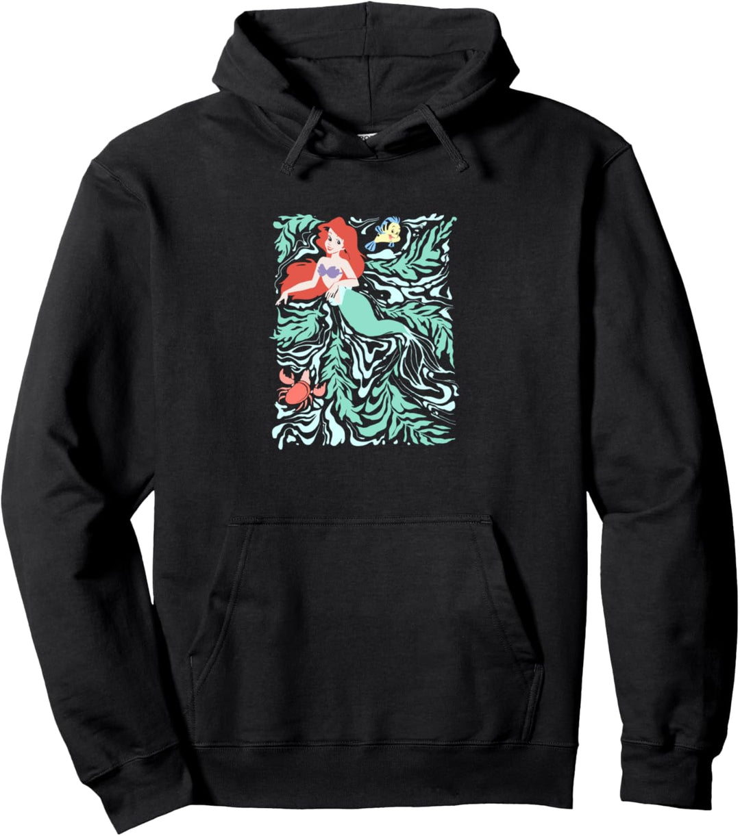 Disney Little Mermaid Ariel Swirly Seaweed Poster C1 Pullover Hoodie