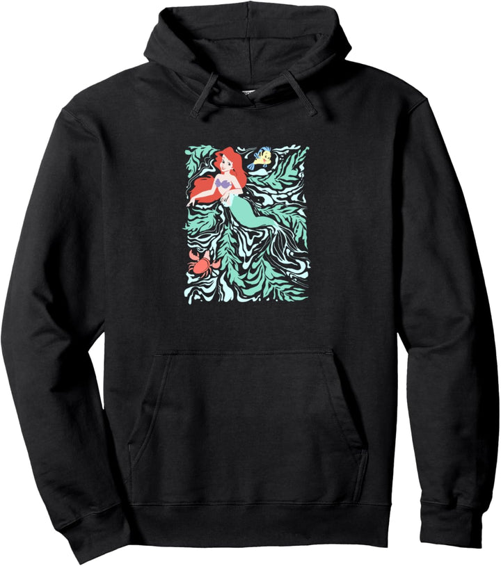 Disney Little Mermaid Ariel Swirly Seaweed Poster C1 Pullover Hoodie