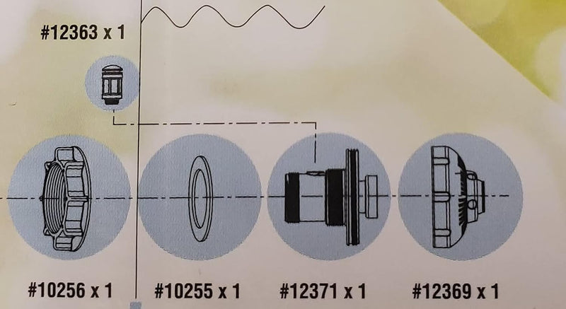 Intex 12354 oberirdische Schwimmbad-Einlassluftdüsenset für 1050-1900GPH Pumpe