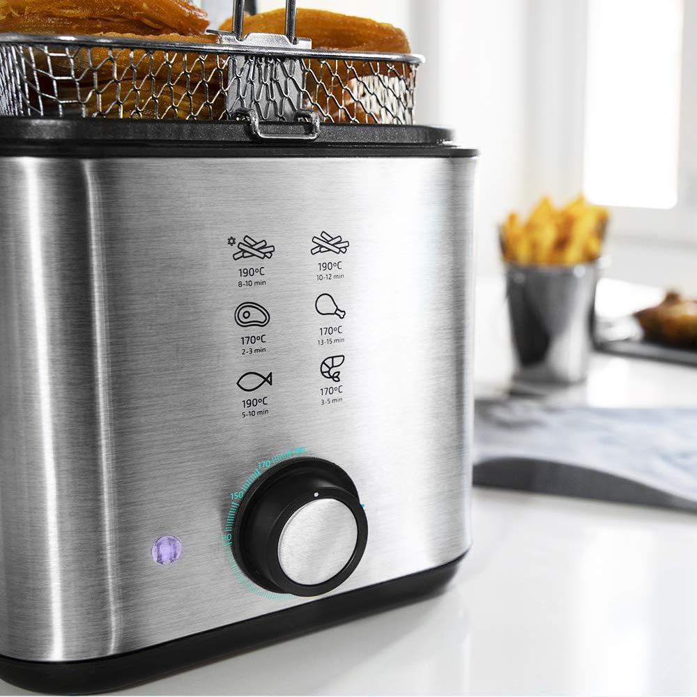 Cecotec CleanFry Infinity 1500 Fritteuse. 1,5 L Fassungsvermögen, Temperatur bis zu 190 ºC, 30 Min.
