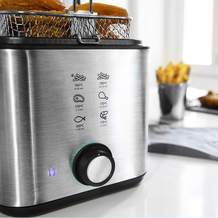 Cecotec CleanFry Infinity 1500 Fritteuse. 1,5 L Fassungsvermögen, Temperatur bis zu 190 ºC, 30 Min.